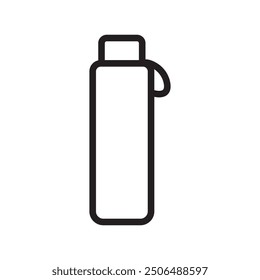 water bottle icon Black line art vector logo