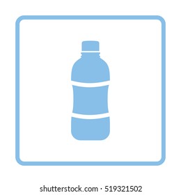 Water bottle icon. Blue frame design. Vector illustration.