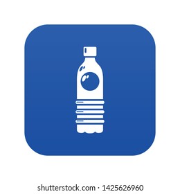 Water bottle icon blue vector isolated on white background