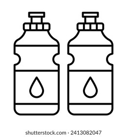 Water Bottle Icon Design For Personal And Commercial Use.