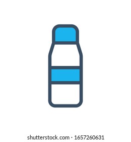 Wasserflasche-Symbol im vollen Umriss-Stil