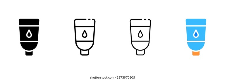 Icono de botella de agua. Distintos estilos, icono de gota de agua, botella de agua. Iconos del vector