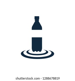 Water Bottle Icon Drink symbol Company Logo Template