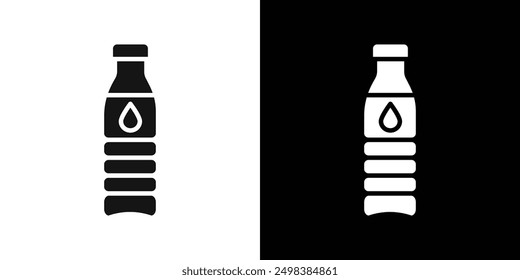 Wasserflasche Symbol flache Linie Symbol gesetzt.
