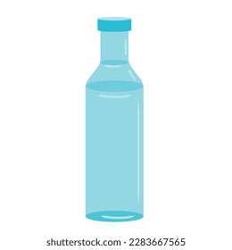 Icono de botella de agua en estilo plano. Ilustración vectorial aislada en fondo blanco.