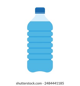 water bottle icon in flat style, vector illustration isolated on white background, plastic container with water