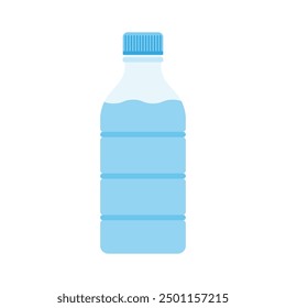 water bottle icon in flat style, vector illustration isolated on white background, plastic water container