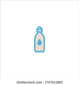 Wasserflasche Symbol flache Vektorlogo Design trendige Illustrationssymbol-Grafik