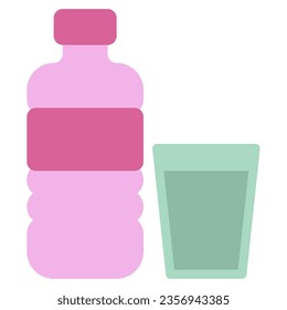 Water Bottle Icon Illustration can be used for web app, infographic, etc