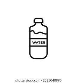 water bottle icon Isolated flat vector in outline