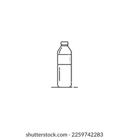 Water bottle icon isolated vector graphics