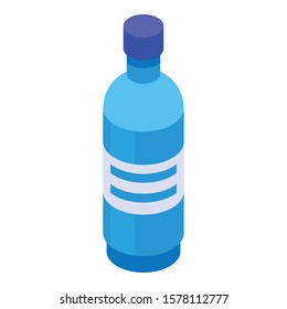 Water bottle icon. Isometric of water bottle vector icon for web design isolated on white background