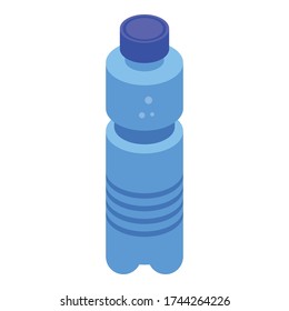 Water bottle icon. Isometric of water bottle vector icon for web design isolated on white background