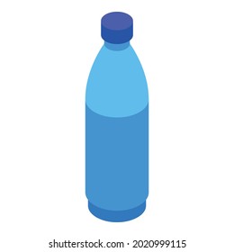 Water bottle icon. Isometric of water bottle vector icon for web design isolated on white background