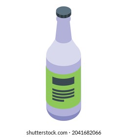 Water bottle icon isometric vector. Mineral drink. Healthy water