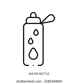 water bottle icon. Linear style sign isolated on white background. Vector illustration