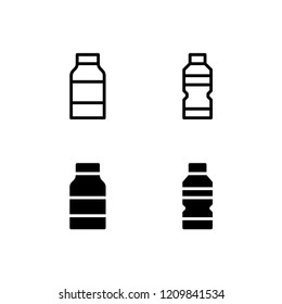 Water Bottle Icon Logo Vector Symbol