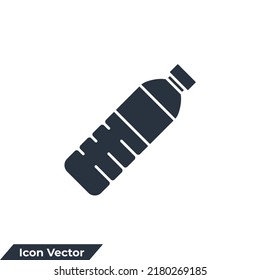 Water Bottle icon logo vector illustration. Plastic bottle symbol template for graphic and web design collection