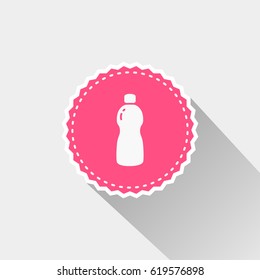 water bottle icon with long shadow