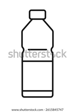 Water bottle icon. Mineral bottle symbol line. Editable stroke width