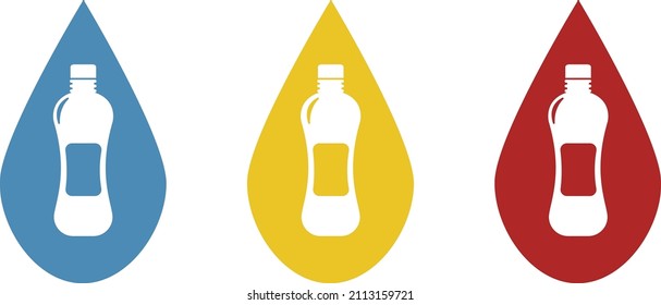 water bottle icon on a white background, vector illustration