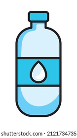 water bottle icon on white background