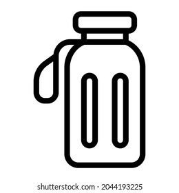 Water bottle icon with outline style. Suitable for website design, logo, app and UI. Based on the size of the icon in general, so it can be reduced.