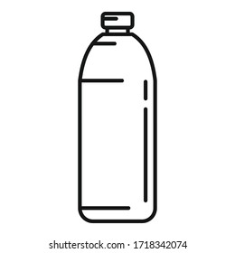 Water bottle icon. Outline water bottle vector icon for web design isolated on white background