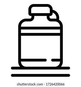 Icono de botella de agua. Icono del vector de botella de agua de contorno para diseño web aislado en fondo blanco