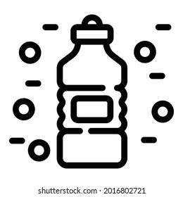 Wasserflasche-Symbol. Outline-Wasserflasche, Vektorsymbol für Webdesign einzeln auf weißem Hintergrund