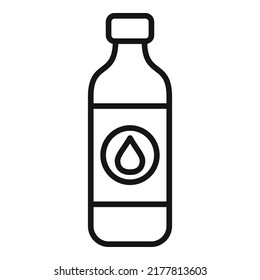 Wasserflasche Symbol Umrissvektor. Körpergesundheit. Verlust gesund