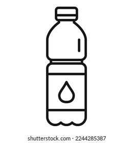 Water bottle icon outline vector. Mineral water. Plastic bottle