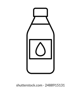 water bottle icon, outline vector illustration of plastic bottle with mineral water