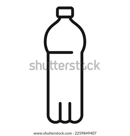 Water bottle icon outline vector. Biodegradable plastic. Reduce trash