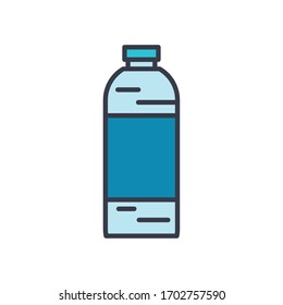 water bottle icon over white background, line style, vector illustration