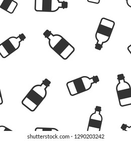 Water bottle icon seamless pattern background. Plastic soda bottle vector illustration. Liquid water symbol pattern.