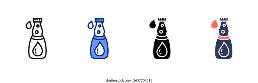 Water Bottle icon sheet multiple style collection