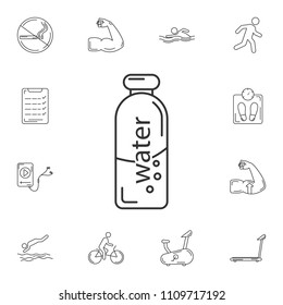 Water bottle icon. Simple element illustration. Water bottle symbol design from Gym and Health collection set. Can be used for web and mobile on white background