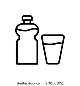 Water, bottle icon. Simple line, outline vector elements of aqua icons for ui and ux, website or mobile application