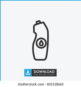 water bottle icon. simple outline water bottle vector icon. on white background.