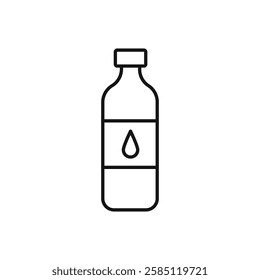 Water bottle icon. simple thin line vector icon