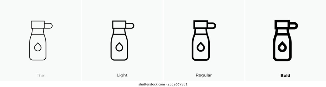 water bottle icon. Thin, Light Regular And Bold style design isolated on white background