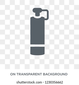 Water bottle icon. Trendy flat vector Water bottle icon on transparent background from Gym and fitness collection. 