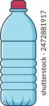 Water Bottle Icon Vector Clipart