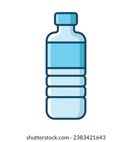 plantilla de diseño de vectores de botellas de agua simple y limpia
