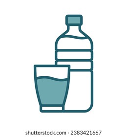 water bottle icon vector design template simple and clean