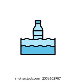 water bottle icon vector design symbol of clean drinking water and freshness