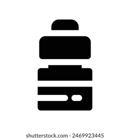 Icono de botella de agua. Icono de glifo de Vector para su Sitio web, móvil, presentación y diseño de logotipo.