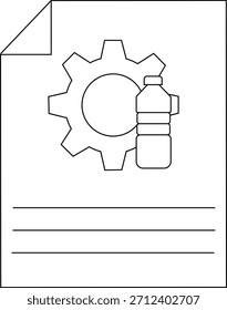 Wasserflasche Symbol Vektor Grafik Design Element
