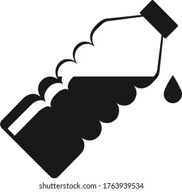 Ilustración vectorial de icono de botella de agua
